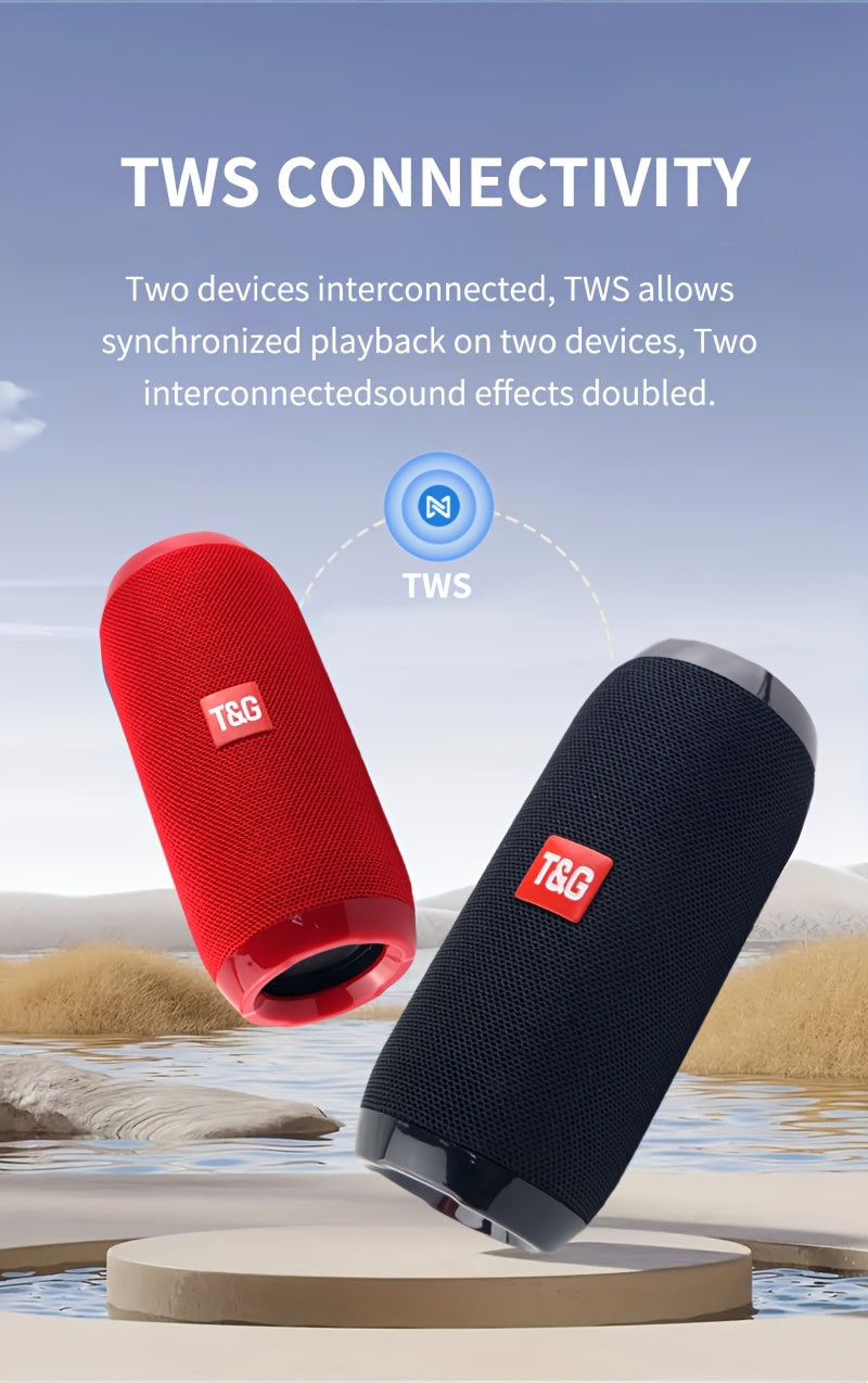 TG117 Portable Wireless Speaker, IPX4, TWS Stereo, Compatible With FM TF USB Insertion Card, Connected To Phone/tablet/TV, Wireless Portable Audio, Electronic Products, Birthday Party Gifts, Thanksgiving, Christmas Gifts