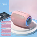 Foubeak Wireless Speaker, A Portable Speaker With Exceptional Sound Quality, A Pink Speaker With Colored Lights, A Dual-speaker Speaker, A Perfect Christmas Gift.