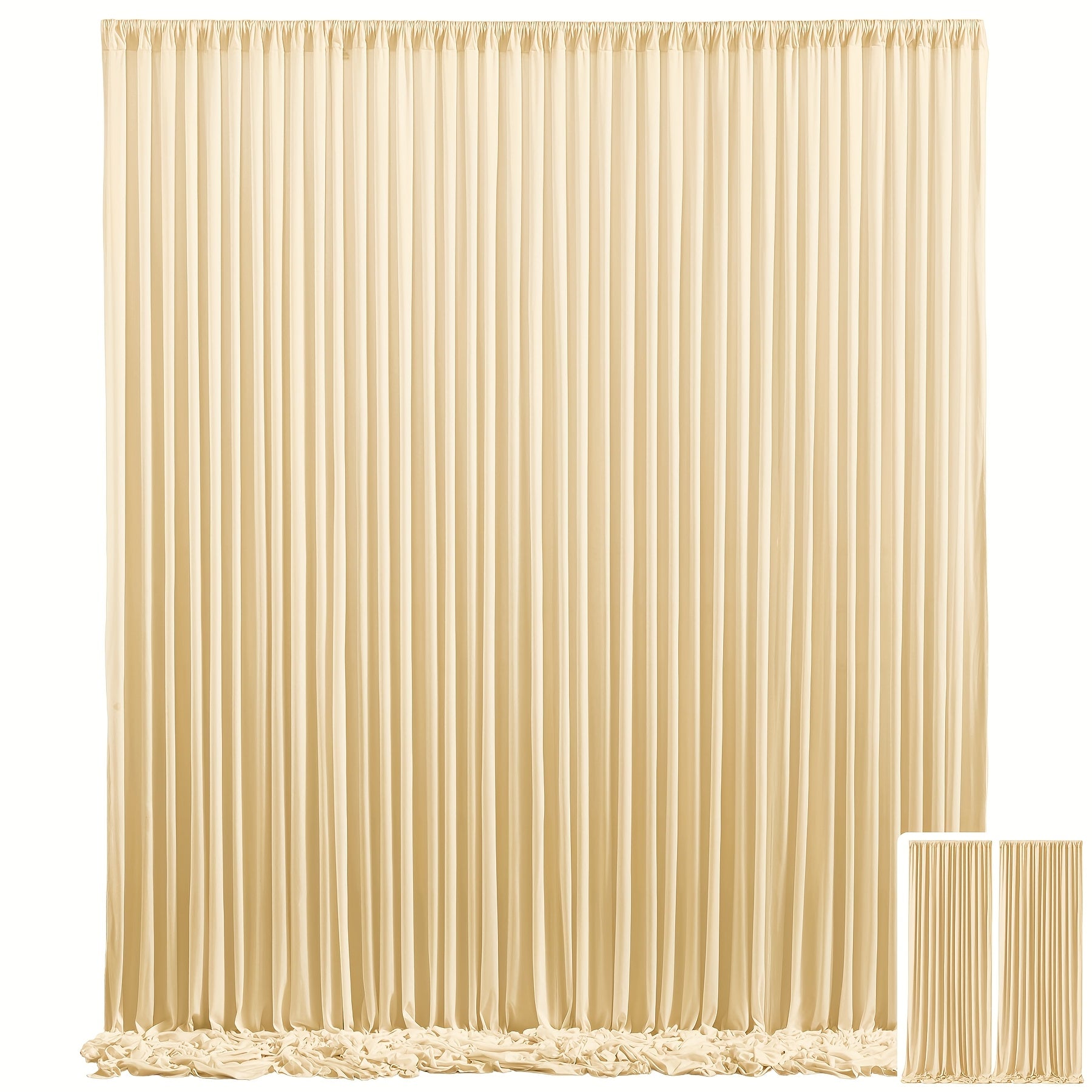 2pcs of High-End And Elegant Party Decoration Backdrop Cloth, Wear-Resistant, Wrinkle-Resistant, Soft And Smooth, Non-Transparent Party Decoration Backdrop Curtains, Suitable for Wedding, Birthday, Christening And Other Party Activities