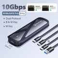 SUNKANDI 10Gbps NVMe/SATA SSD Enclosure Adapter - M. 2 to USB, Supports M and B&M Key SSDs, Size 2230/2242/2260/2280, Portable SSD Enclosure | Sleek Metal Finish | Durable ABS Material, SSD Holder
