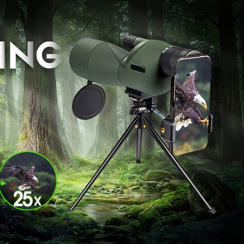 25-75x60 Spotting Scopes With Tripod Carrying Bag And Smartphone Adapter For Target Shooting Hunting Bird Watching Gifts For Dad