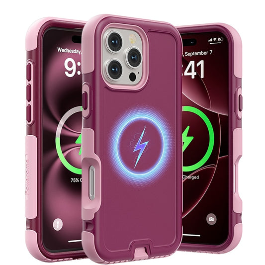 For iPhone 14/15/16/17Series Case, Rugged Warrior-Style 3-Layer Shockproof Cover with Soft Lining, Built-In Dust Plug, and Full-Body Armor Protection