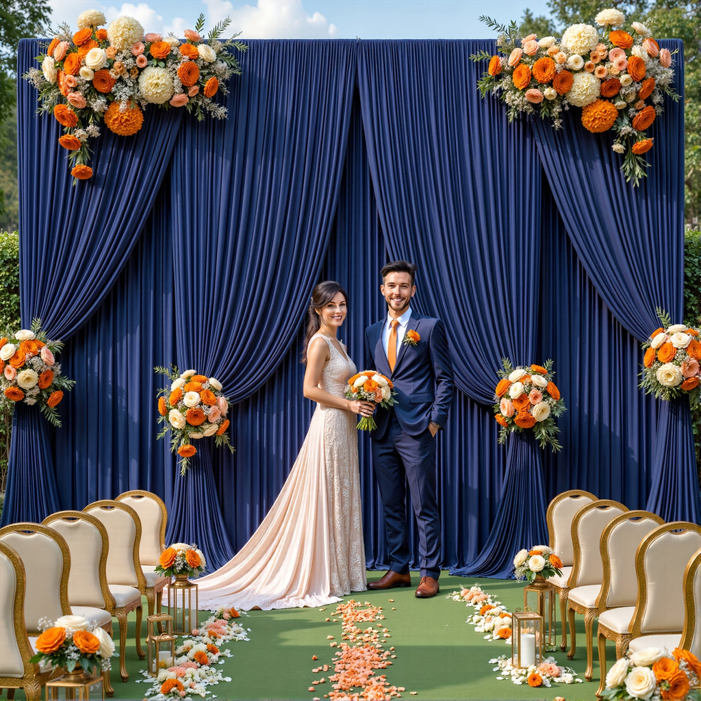 2pcs Of 10ft*10ft Elegant Polyester Spandex Photography Background Cloth, Banquet Decoration Curtains with Pole Bags, Soft And Smooth, Wear-resistant And Wrinkle-resistant, Suitable for Weddings, Birthdays, Banquets, Balls And Other Activities.