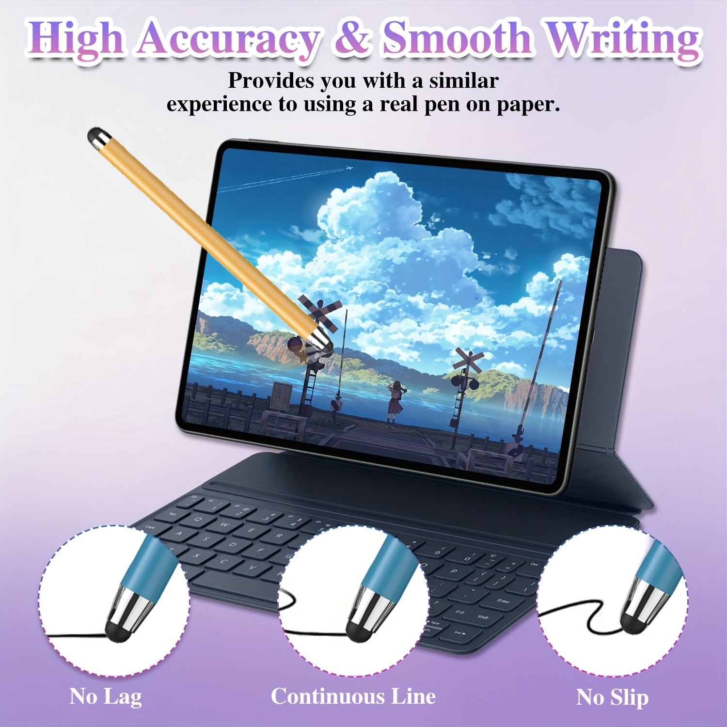 Stylus (10pcs), Stylus Pen for Touchscreen, High Precision and Sensitivity Stylus Pen for Android Smartphone and Tablets, Compatible with Capacitive Touch Screen Student Gift Idea