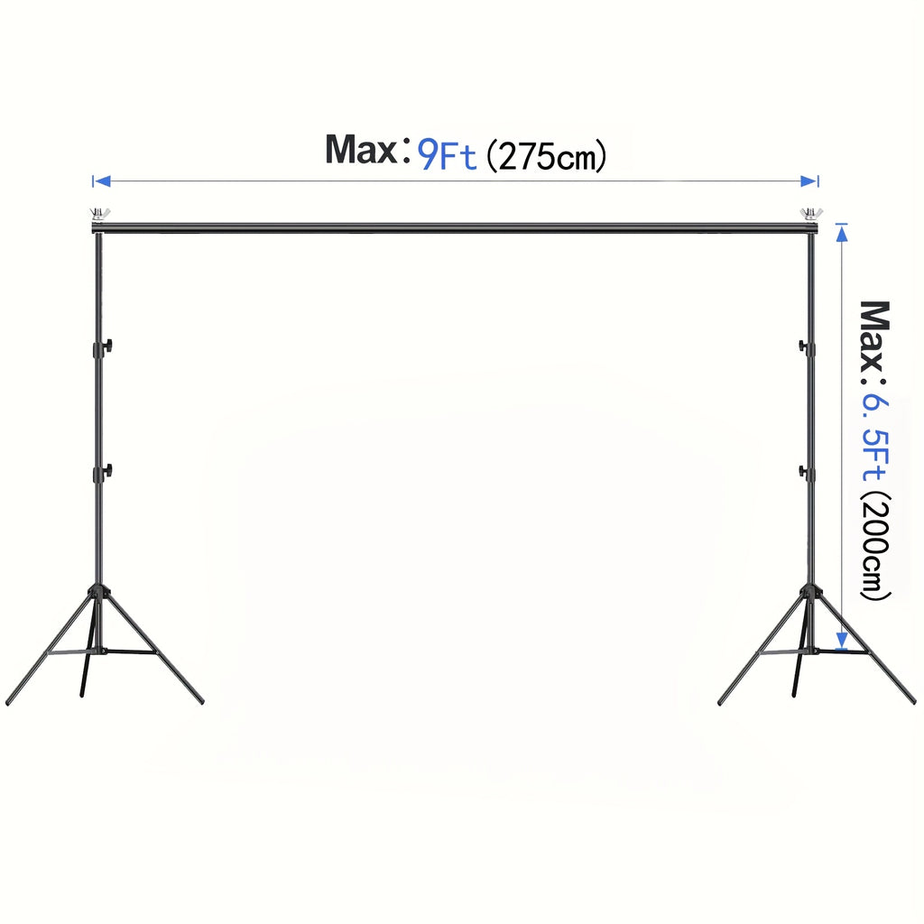 Backdrop Stand 9X6.5ft(WxH) Photo Studio Adjustable Background Stand, Metal Balloon Arch Stand, Wedding Arches for Ceremony, Rectangular Backdrop Stand for Anniversary Birthday Party Bridal Shower Decoration Home Decor