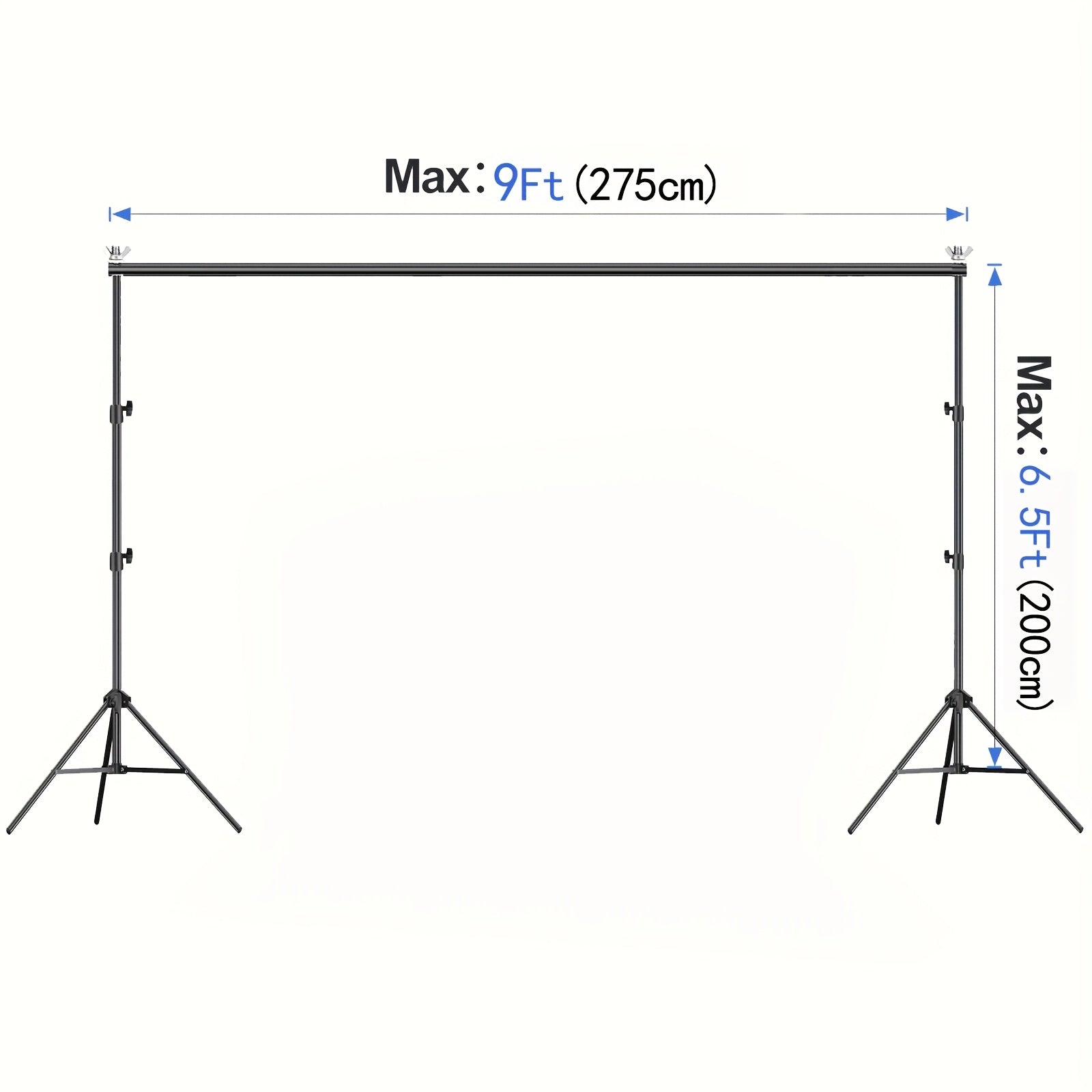 Backdrop Stand 9X6.5ft(WxH) Photo Studio Adjustable Background Stand, Metal Balloon Arch Stand, Wedding Arches for Ceremony, Rectangular Backdrop Stand for Anniversary Birthday Party Bridal Shower Decoration Home Decor