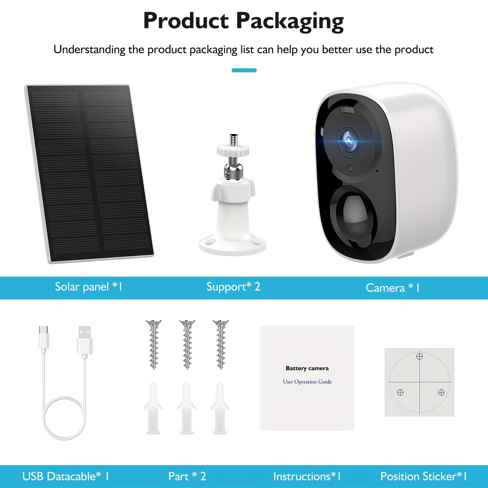 Solar Powered Outdoor Wireless Security Camera, 2K 3MP HD Video Resolution, Battery Powered CCTV Camera for Home Security,2.4GHz/5GHz Cloud/SD, No Monthly Fee, AI Motion Detection, Spotlight, Color Night Vision, 2-Way Audio