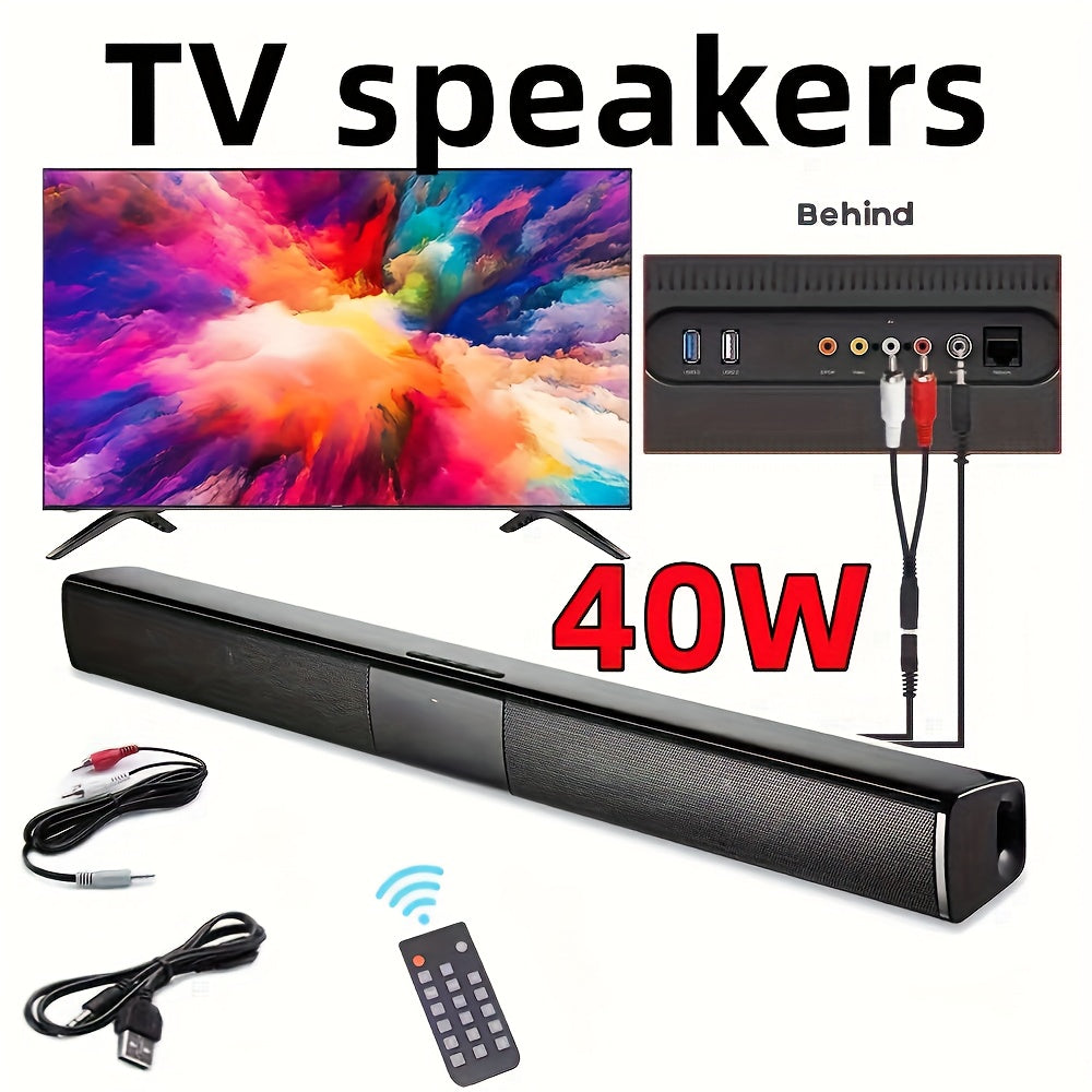 Wireless 4 Speaker Surround Sound Bar System with Subwoofer for Home Theater And Remote Control, Featuring ARC, Optical, And AUX Connections