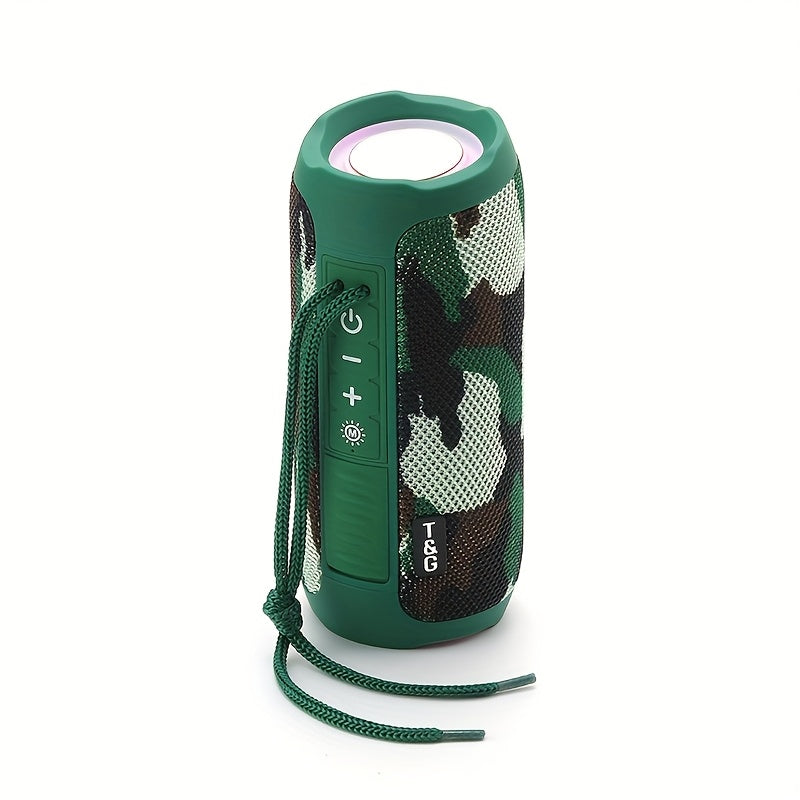 TG227 Wireless Portable Speaker |, High-Resolution Audio with LED Breathing Light, TWS Interconnected Stereo Sound, USB Rechargeable, Supports Mobile Phones, Tablets, Computers, TVs, Suitable for Outdoor Activities, Mountain Climbing, Gatherings