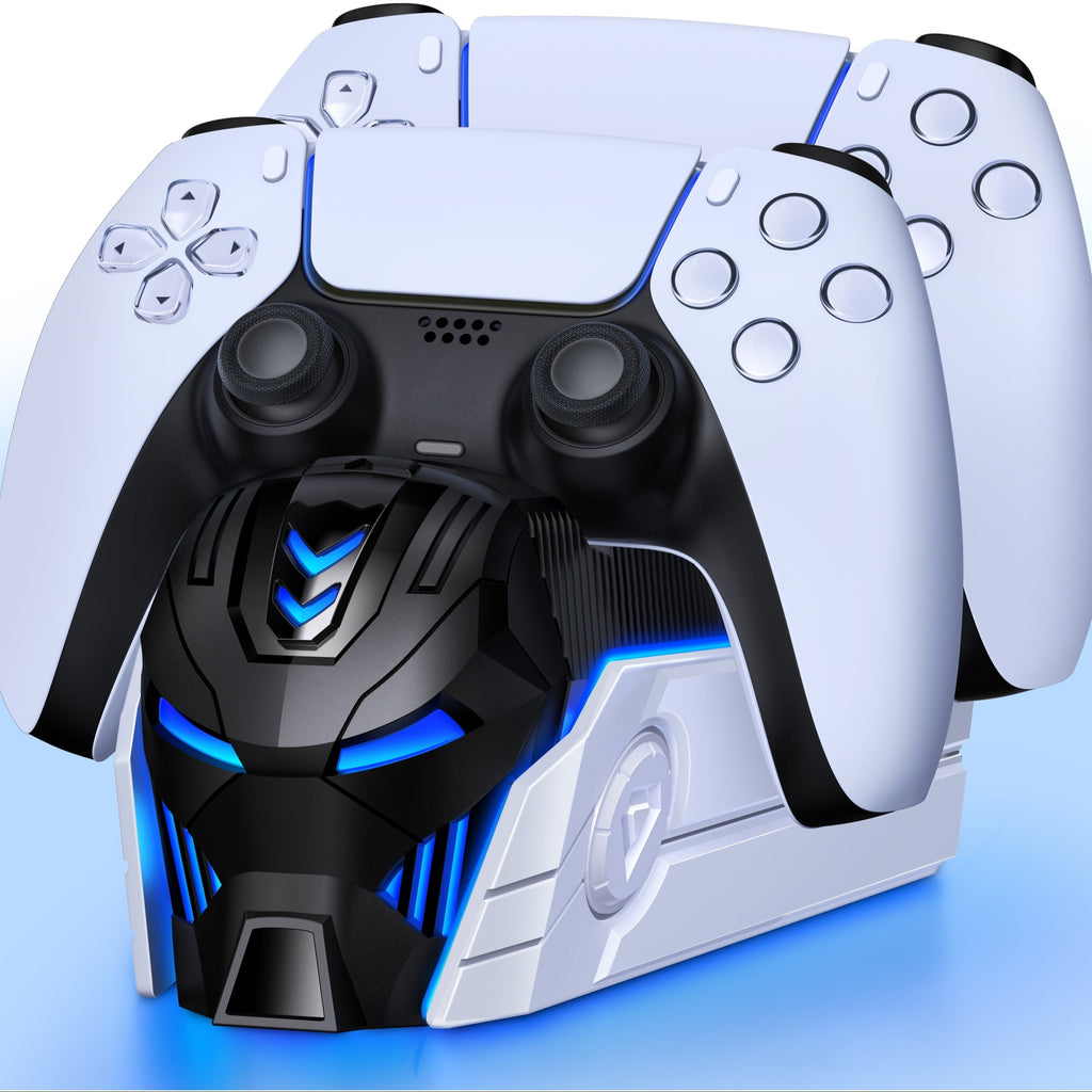 For PS5 Controller Accessories Charging Station For Dua-Sense/ Edge Controller, Controller Charging Station For PS5 Incl. Dual Fast Charging Dock, LED Light, Cool Design For PS5 Controller Charger