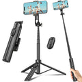 [Wireless Remote Control] 40 Inch Smartphone Selfie Stick Tripod, Expandable Selfie Stick Integrated Smartphone Tripod with Wireless Remote Control, 360 Degree Rotation, Suitable for iPhone 16/15/14/13/12/11 Pro/XS/XR/X/8/7 Plus Smartphone Android Phone