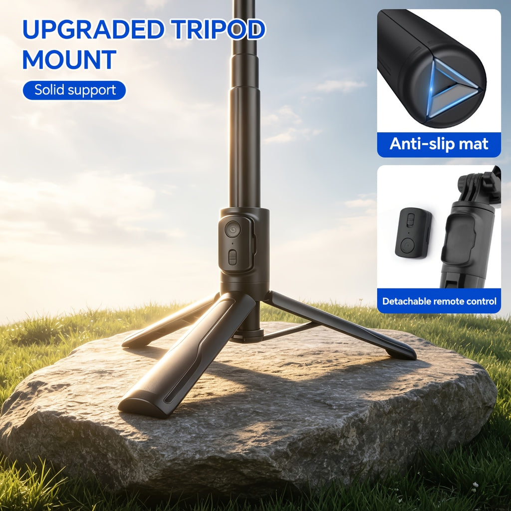 [Wireless Remote Control] 40 Inch Smartphone Selfie Stick Tripod, Expandable Selfie Stick Integrated Smartphone Tripod with Wireless Remote Control, 360 Degree Rotation, Suitable for iPhone 16/15/14/13/12/11 Pro/XS/XR/X/8/7 Plus Smartphone Android Phone