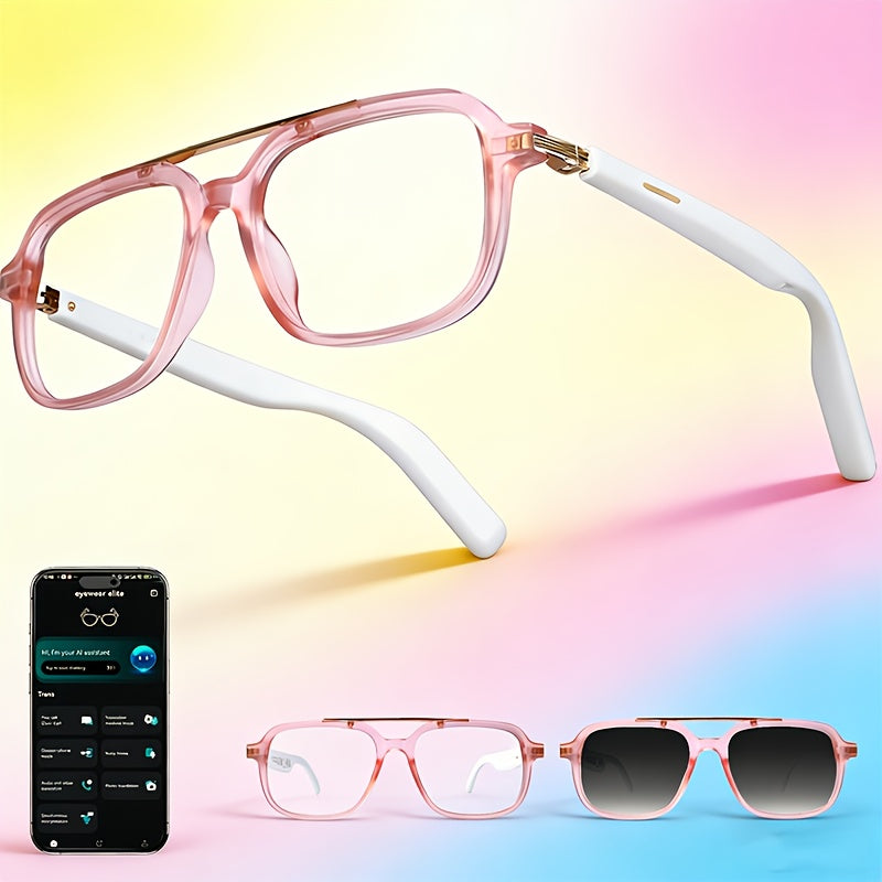 New Smart Translation Glasses, Capable Of Translating 164 Languages, Support Listening to Music And Making Calls, Suitable for Indoor Use And Driving, Universal for Men And Women, Support AI Voice Assistant, Perfect for Holiday Gifts, Valentine's Day