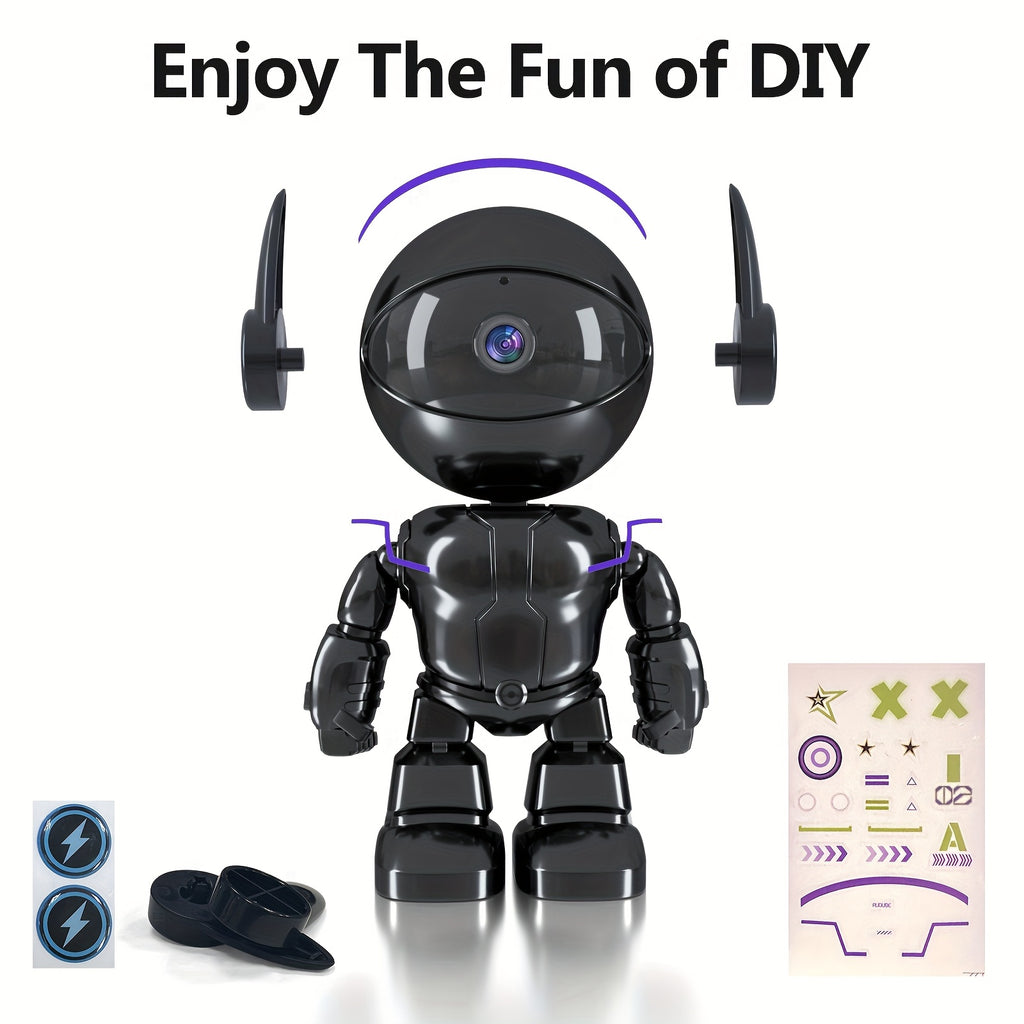 Indoor Security Camera, Pets & Baby Camera Monitor, 4MP QHD, 360° Panoramic Night Vision, 2-Way Audio, Motion Detection Alerts, 5G&2.4GHz WiFi Robot Camera, Alexa Compatible, Pet Camera Indoor With Phone App, Dog Cat Camera, Without Battery