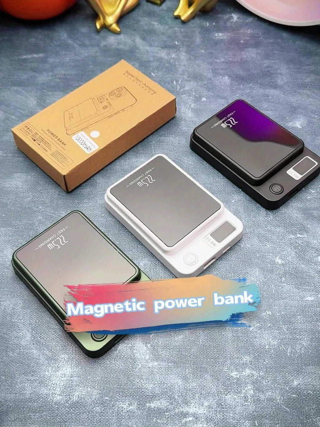 New Magnetic Wireless Power Bank - Portable Charger Power Bank, 5000/10000/15000mAh Battery Pack, 22.5/30W PD Fast Charging, 15W Wireless Charging, Magnetic Battery Pack For 17/16/15/14/13/12/Pro/Mini/Pro Max And Wired Charging For Android Phones