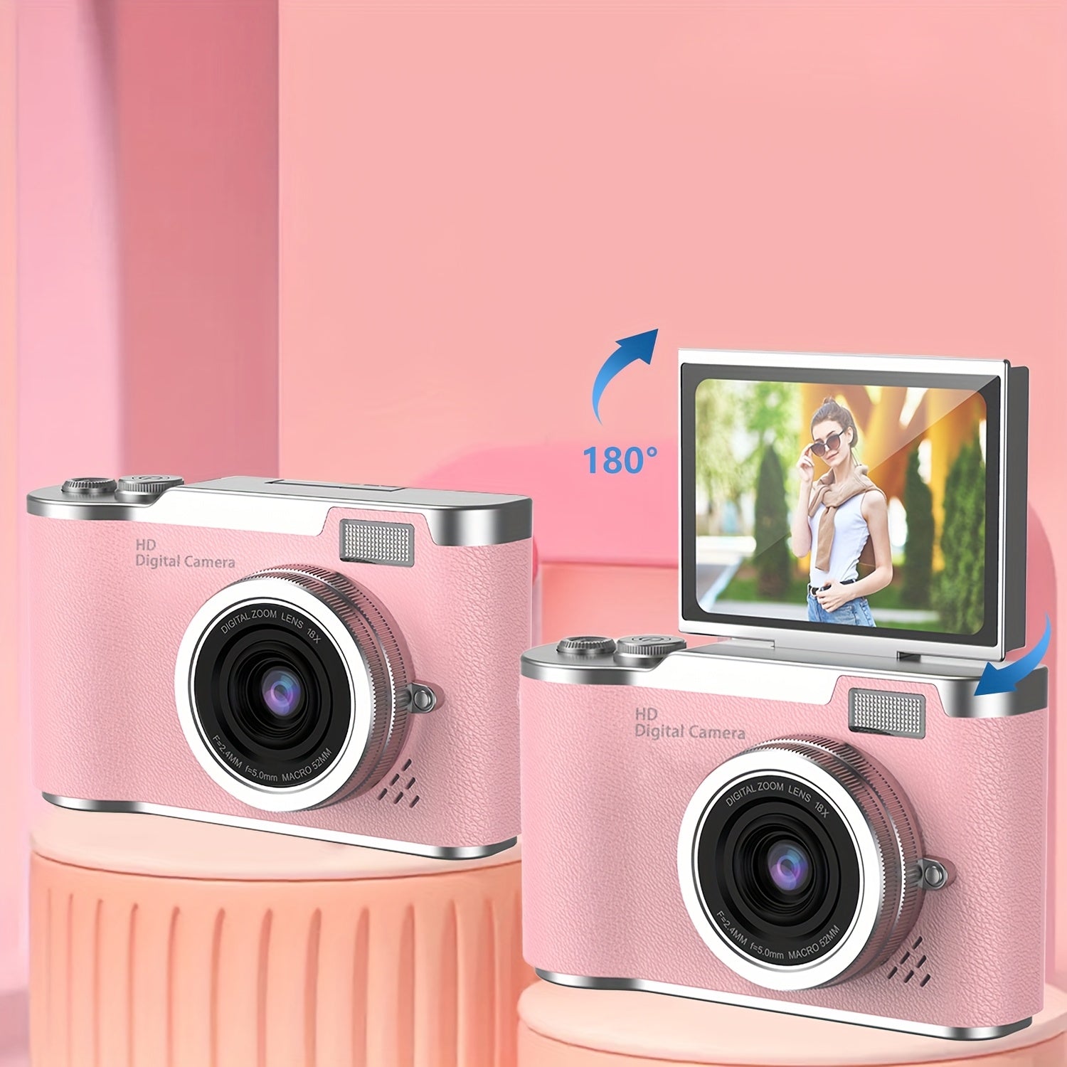1080P HD Digital Camera Designed for Vlogging, Featuring a 2.4-Inch LCD Screen And Rechargeable Capabilities. Ideal for Beginners, It Comes with a 32GB Card for Photos, Videos, And Webcam Use, Making It a Perfect Gift for Thanksgiving, New Year