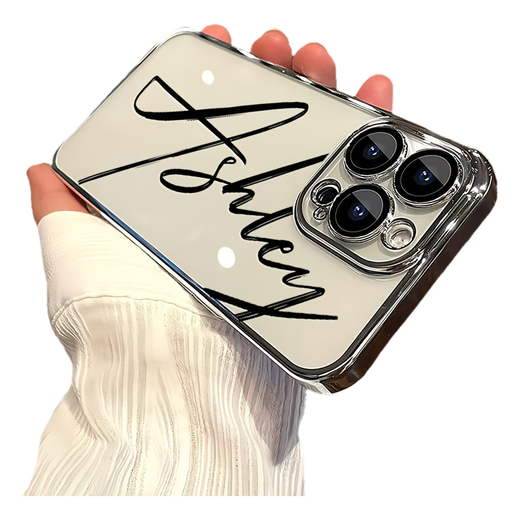 Phone Case - Customizable DIY Name Phone Case Featuring Calligraphy Design, for Iphone 17, 16, 15, 14, 13, 12, 11 Pro Max Plus Air, for Samsung Galaxy S25/ S24/ S23/ S22/ S21. Transparent Printed Phone Case, Perfect Surprise Gift