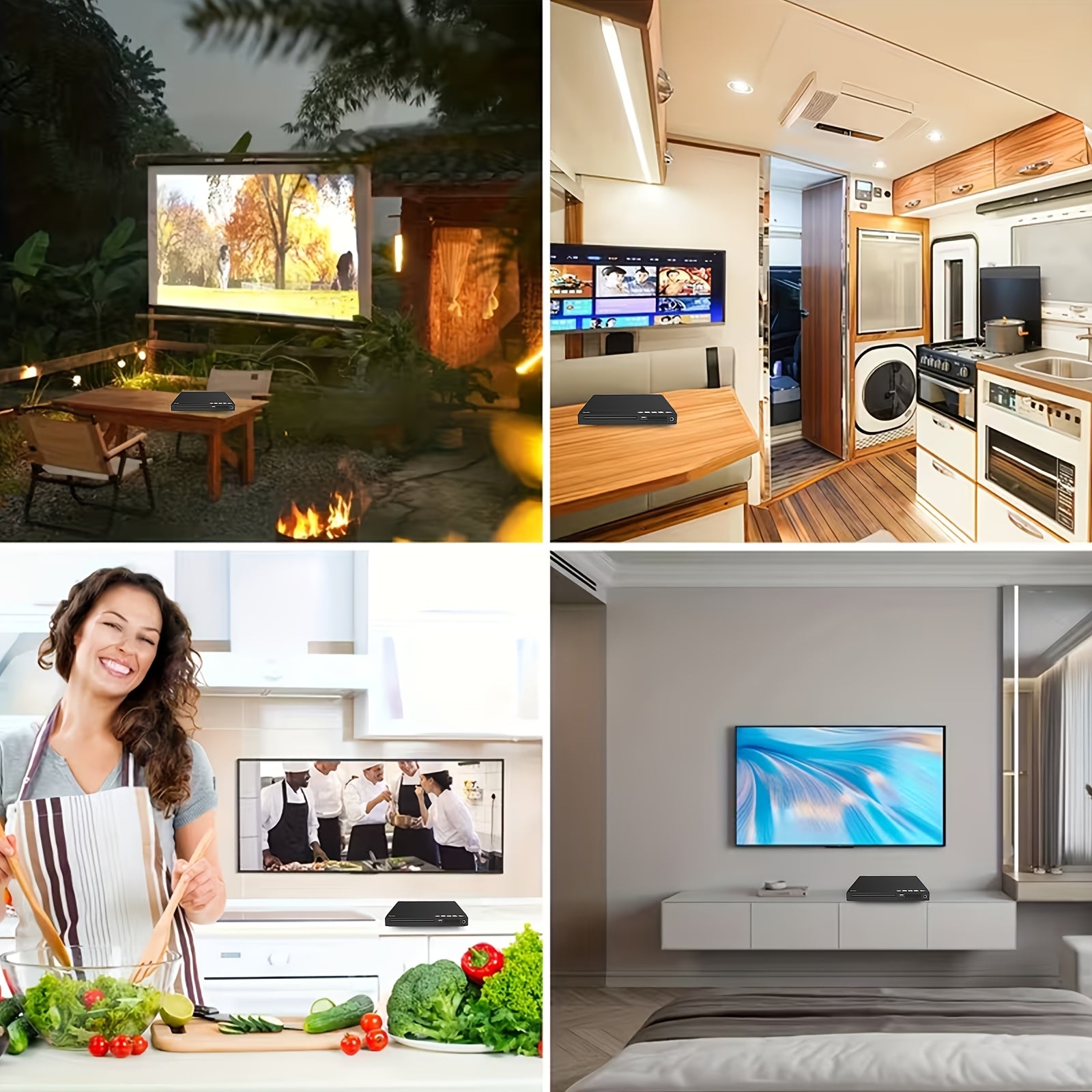 New HDTV DVD Player for Home TV, 1080P Region Free Mini Home DVD Player, Supports USB Media, CD & MP3 Playback, Easy to Operate, Comes with HDTV Cable, RCA Cable And Remote Control, Compatible with All Smart And Traditional Home TVs.