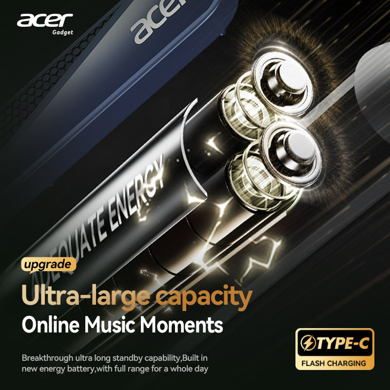 [Acer Genuine Product] True Wireless Stereo Earphones, Deep Bass Stereo Calling Noise Reduction, Extra-long Standby, Sports Running In-Ear, Low Latency Gaming Mode, Hi-Fi Sound, Lightweight Touchscreen Design, Comfortable Even After Prolonged