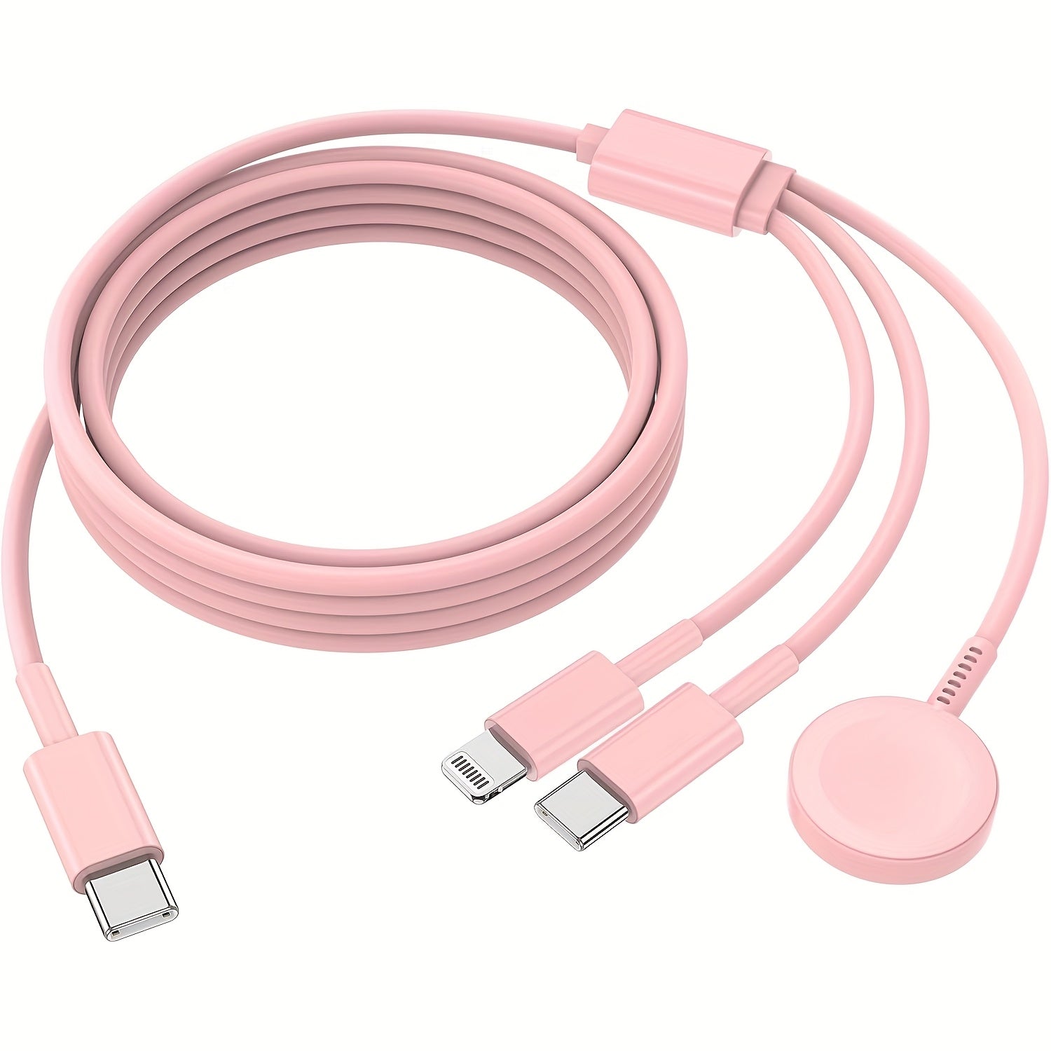 3-In-1 (White/6Ft/1.8M) Charger for Apple Watch, for Iphone Watch Charger, USB C Multi Charging Cable for Various Devices, Travel Charger for Iwatch 9/8/7/6/5/4/3/2/1/Ultra2/Se, Compatible with for Iphone 15/14/13