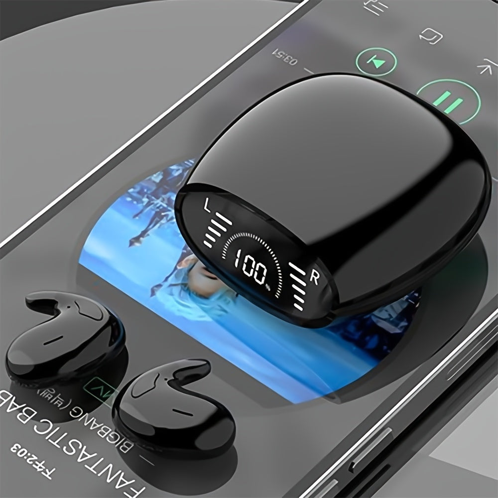 Ultra Thin Wireless Sleep Earbuds, Invisible Earphones, BT5.3 Side Sleeping Special Small Ear Canal Sleep Earphones, Invisible In Ear Mini Earphones, Suitable for Samsung/Android