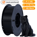 [1kg PLA 3D Filament] High Gloss, Low Warping PLA 3D Printer Filament - 1kg (2.2LB) 1.75mm, Black/White + Multicolor (Dual/Tri/Rainbow), Works with Creality Ender 3/5/Neo