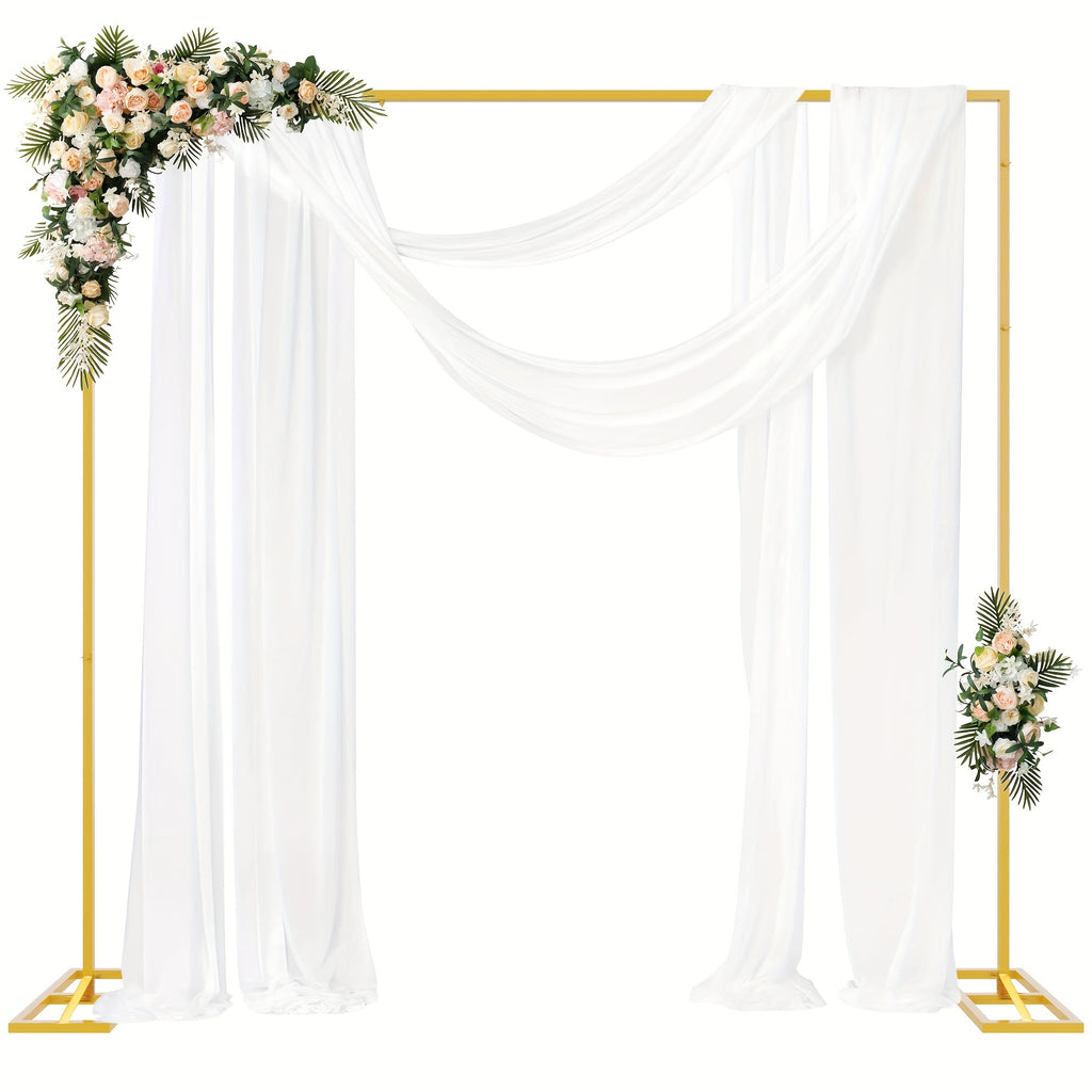 Premium Square Backdrop Support - Flexible, Sturdy, And Portable Rectangular Metal Structure for Weddings, Birthdays, And Event Decorations - Perfect for Photo Booth Backgrounds, Ceremonies, And Garden Arch Decor