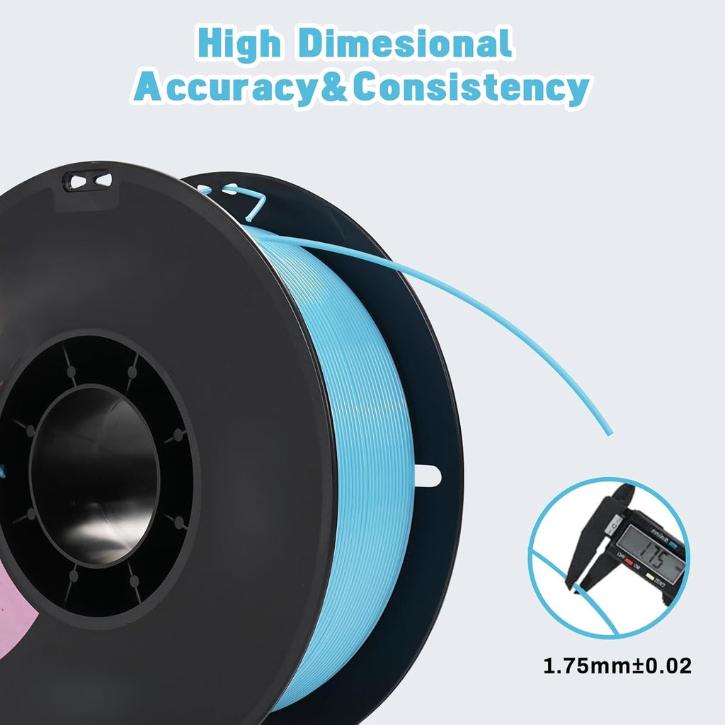 1.75mm PLA 3D printing filament, available in multiple colors, 250g PLA filament, high dimensional accuracy, neat winding filament for 3D printers, flexible PLA 3D printer filament 1.75mm, widely compatible with most FDM 3D printers, strong and tough 3D p
