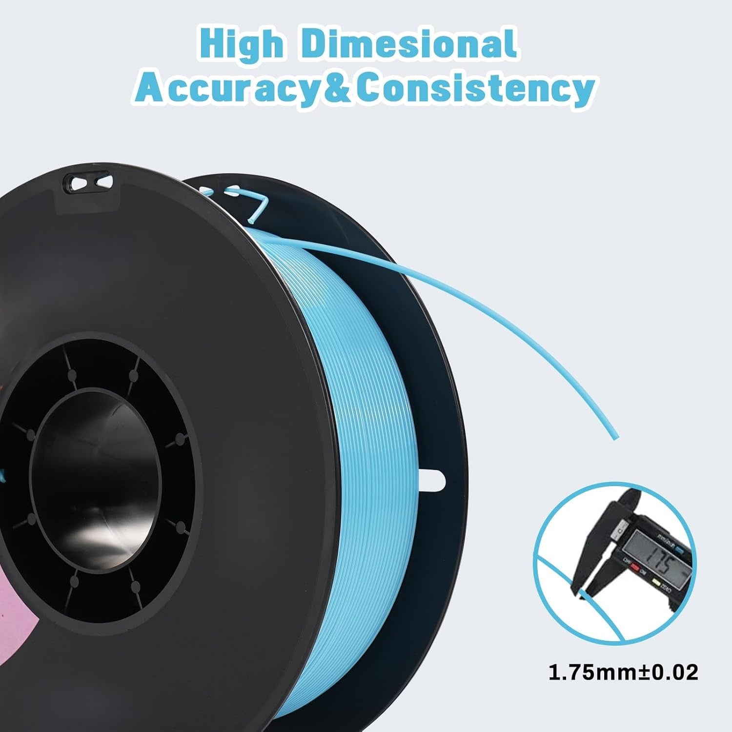 1.75mm PLA 3D printing filament, available in multiple colors, 250g PLA filament, high dimensional accuracy, neat winding filament for 3D printers, flexible PLA 3D printer filament 1.75mm, widely compatible with most FDM 3D printers, strong and tough 3D p