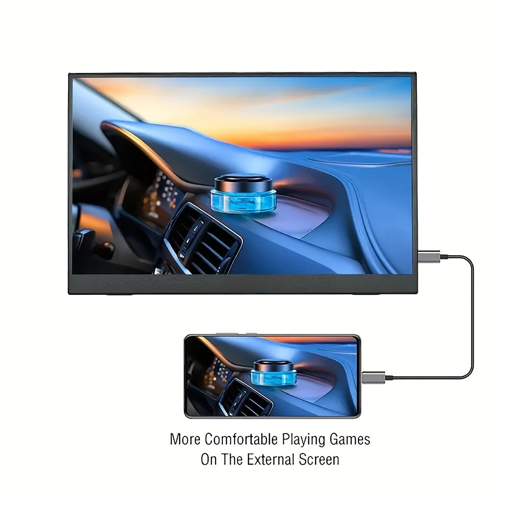 2026 New HDRinch Portable Monitor Laptop, 16;9 15.6-inch 1080p72 NTSC 100 SRGB USB C HDTV Travel External Second Computer Screen HDRinch Portable Monitor Laptop, Gaming for Monito, for iPhone, for Android, PC