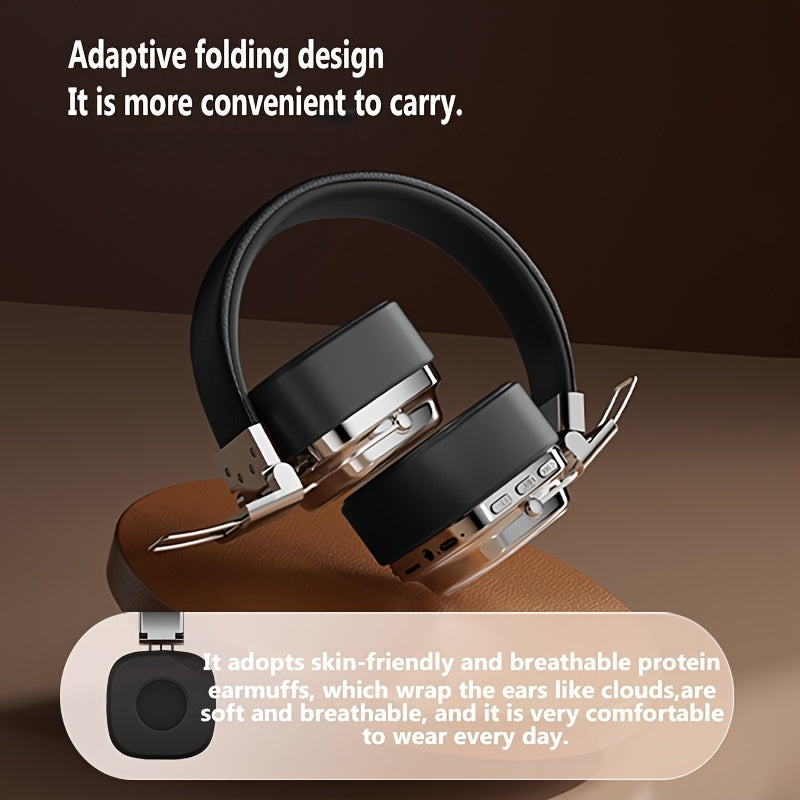 Wireless Over-Ear Headphones with a Battery Life of Up to 12 Hours, Featuring a Microphone, Suitable for Gym Use, And Compatible with Ios And Android Devices, As Well As Computers And Laptops