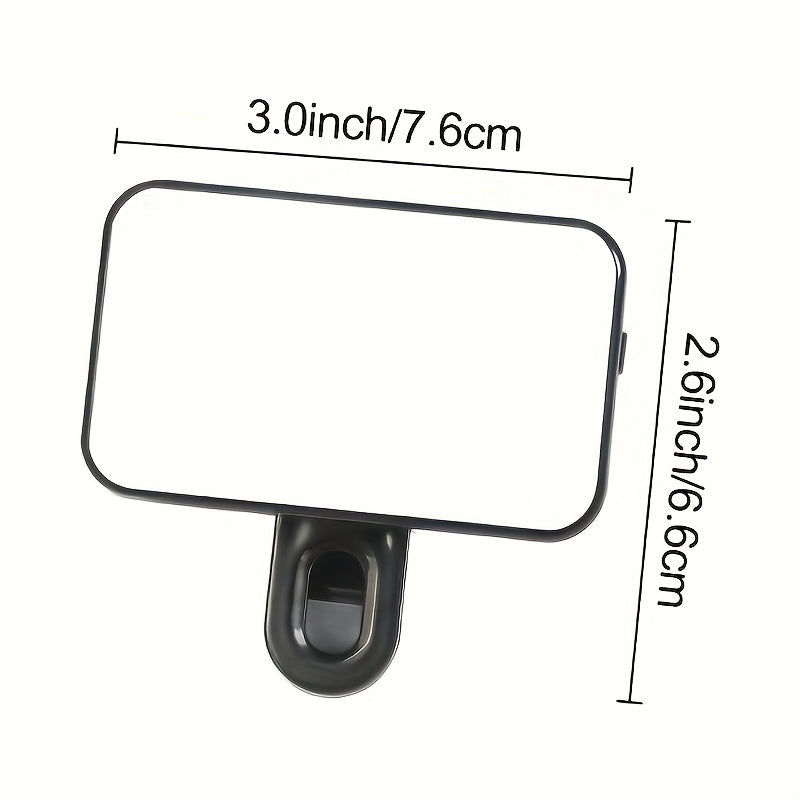 Mini Phone Clip Light, Portable Fill Light, for Video Conferencing, Selfies, Live Streaming, Makeup, for Phone Laptop Tablet