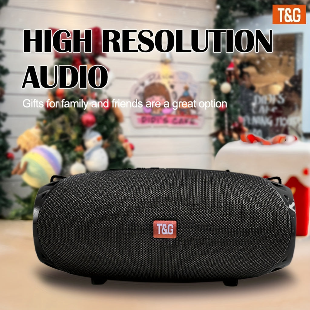 TG534 Portable Wireless Speaker With Dual Speakers, Wireless Speaker, TWS Stereo Hi-Res Audio, Hands-free Call/FM/TF Card/U Disk, Connect To Mobile Phone/Tablet/TV, Support Plug-in Card U Disk, Compatible With TF Card/USB Drive/FM Built-in Microphon