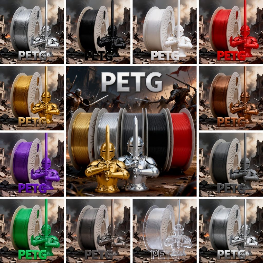1000g3D Printer PETG Filament 1.75mm, 1kg (2.2 Pounds), Suitable for Most FDM 3D Printers, High-toughness 3D Printer Consumables, Dimensional Accuracy +/- 0.03mm, Vacuum-packed, Smooth Printing, Suitable for Hobbyists And Beginners