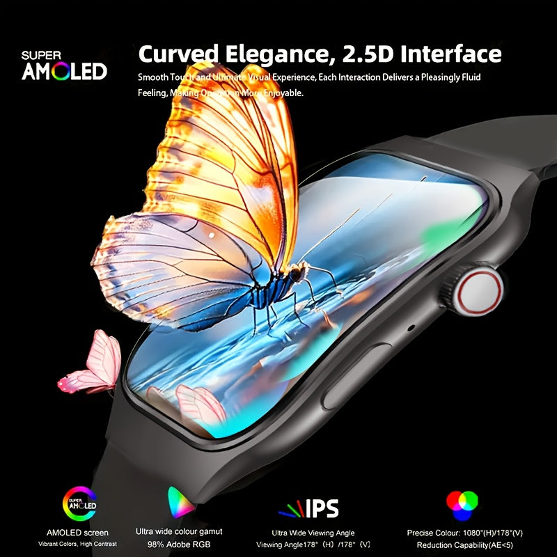 Valentine's Day Gift - [New Technology]2.01" Curved Screen Smartwatch - Wireless 5.3 HD Calling, Built-in Mini Games, Voice Assistant, 100+ Sports Modes, Full Touch Fitness Tracker, Classic Design with Magnetic Charging And Deployable Buckle