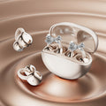 2025 New Wireless Earphones, Butterfly Earring Decoration, Microphone-Equipped Non-In-Ear Headphones, Gaming Couple Headphones, AI Translation Function, HD Calling Earphones, Compatible with Iphone And Android Phones, Christmas Gift