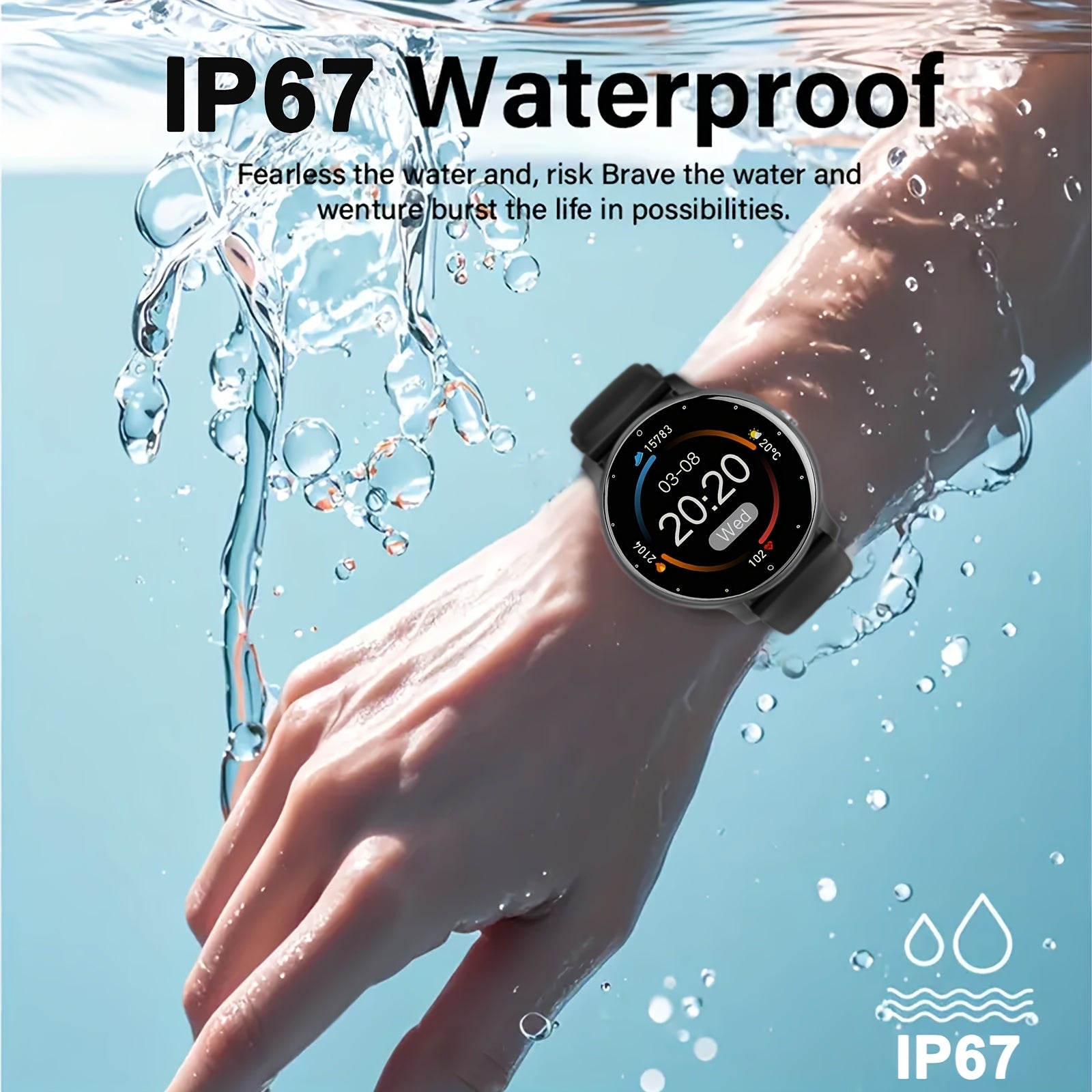 [Built-In Speakers] A New Large Screen Smartwatch Suitable for Both Men And Women, Suitable for iPhone And Android Phones, with Built-In Speakers - Supports High-Definition Voice Calls, Weather Warnings, Message Push, And Other Multi-Functional Wristbands