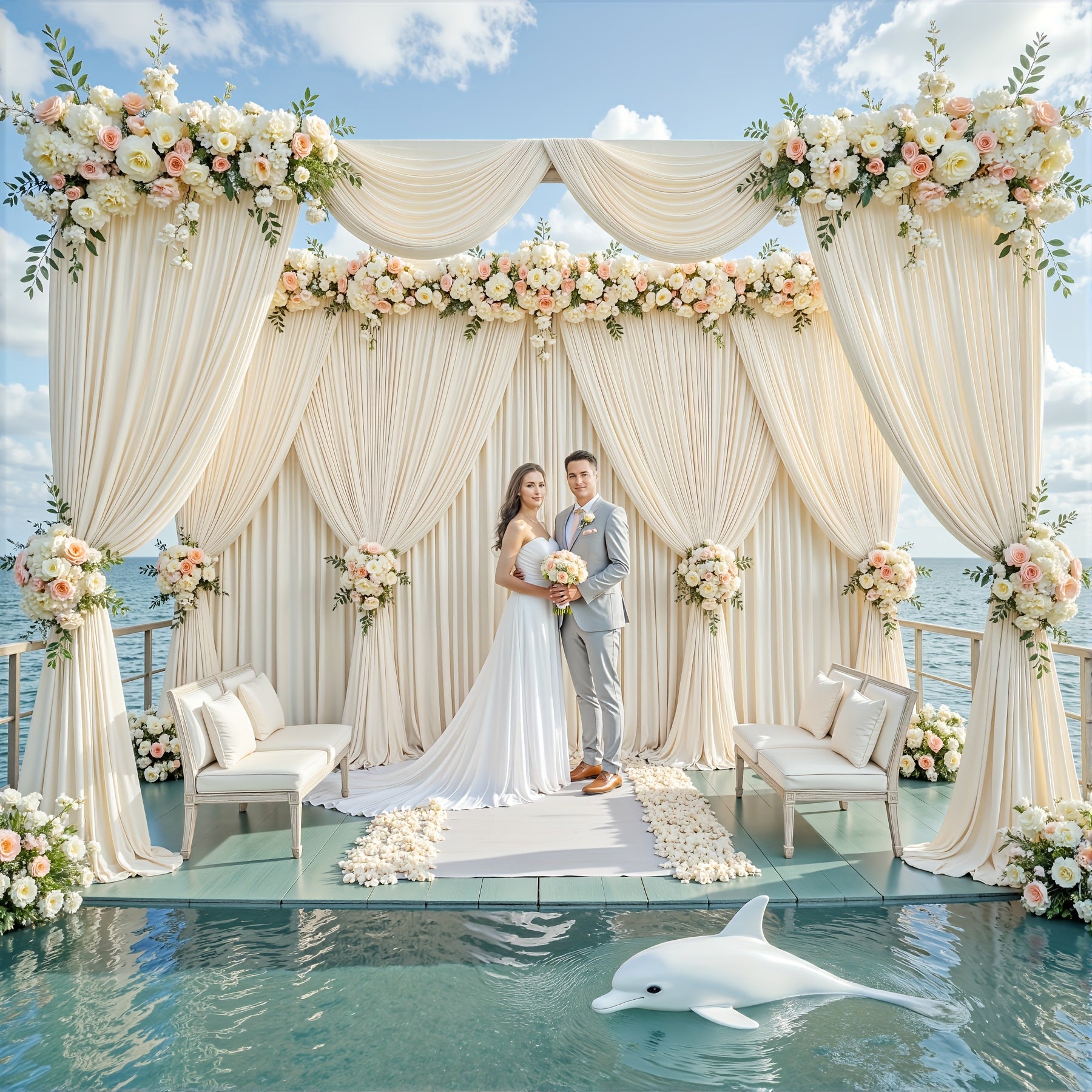 4pcs Of 5ft*10ft Elegant Polyester Spandex Photography Background Cloth, Banquet Decoration Curtains with Pole Bags, Soft And Smooth, Wear-resistant And Wrinkle-resistant, Suitable for Weddings, Birthdays, Banquets, Balls And Other Activities.