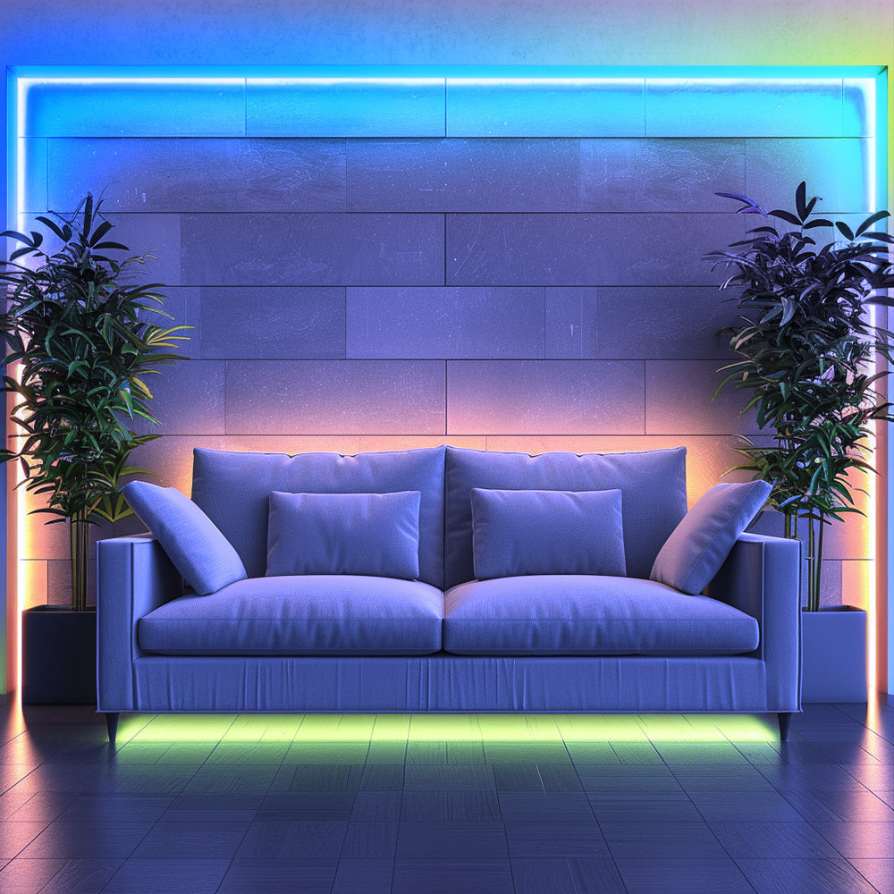 25FT/50FT/60FT/65FT/100FT RGB LED Light Strip, Wireless Music, Synchronized Color Change, Smart APP Control, Remote Control, Infrared Sensing, USB Power Supply, Bedroom Party Room Lighting, Halleween Decoration