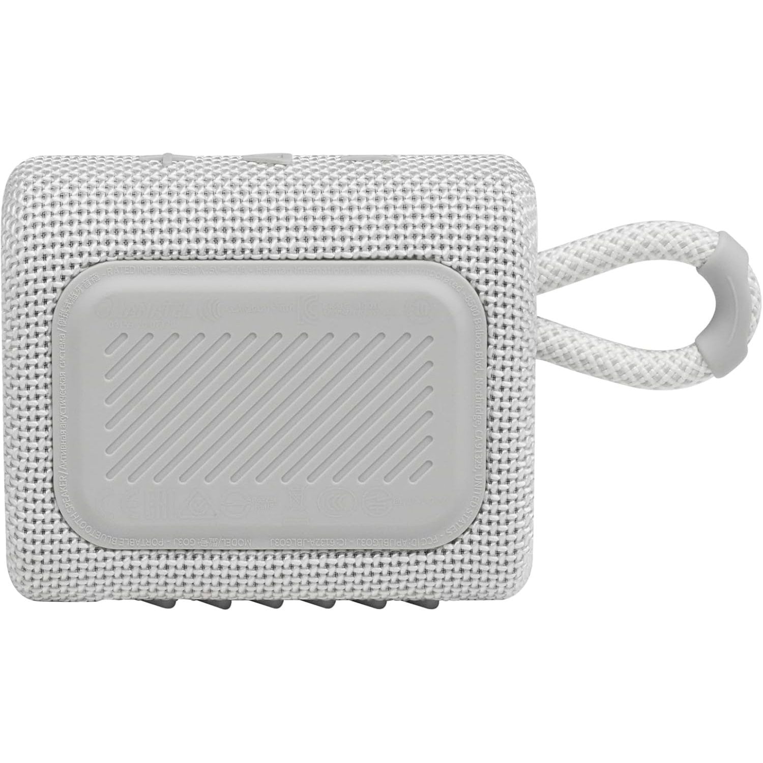 JBL Go 3 Portable Mini Bluetooth Speaker – Big Audio & Punchy Bass in a Pocket-Size Design, IP67 Waterproof & Dustproof for Shower/Beach/Pool, Up to 5 Hours Playtime per Charge, Rugged Fabric & Durable Housing, Integrated Carry Loop, USB-C Fast Recharge,