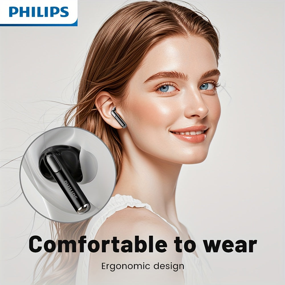PHILIPS Wireless Earbuds - Wireless Headphones Condenser Microphone, USB-C Charging, For Android Phones, Portable Headphones Modern Headphone Design, Perfect Tech Gift For Birthday Christmas Halloween Easter New Year