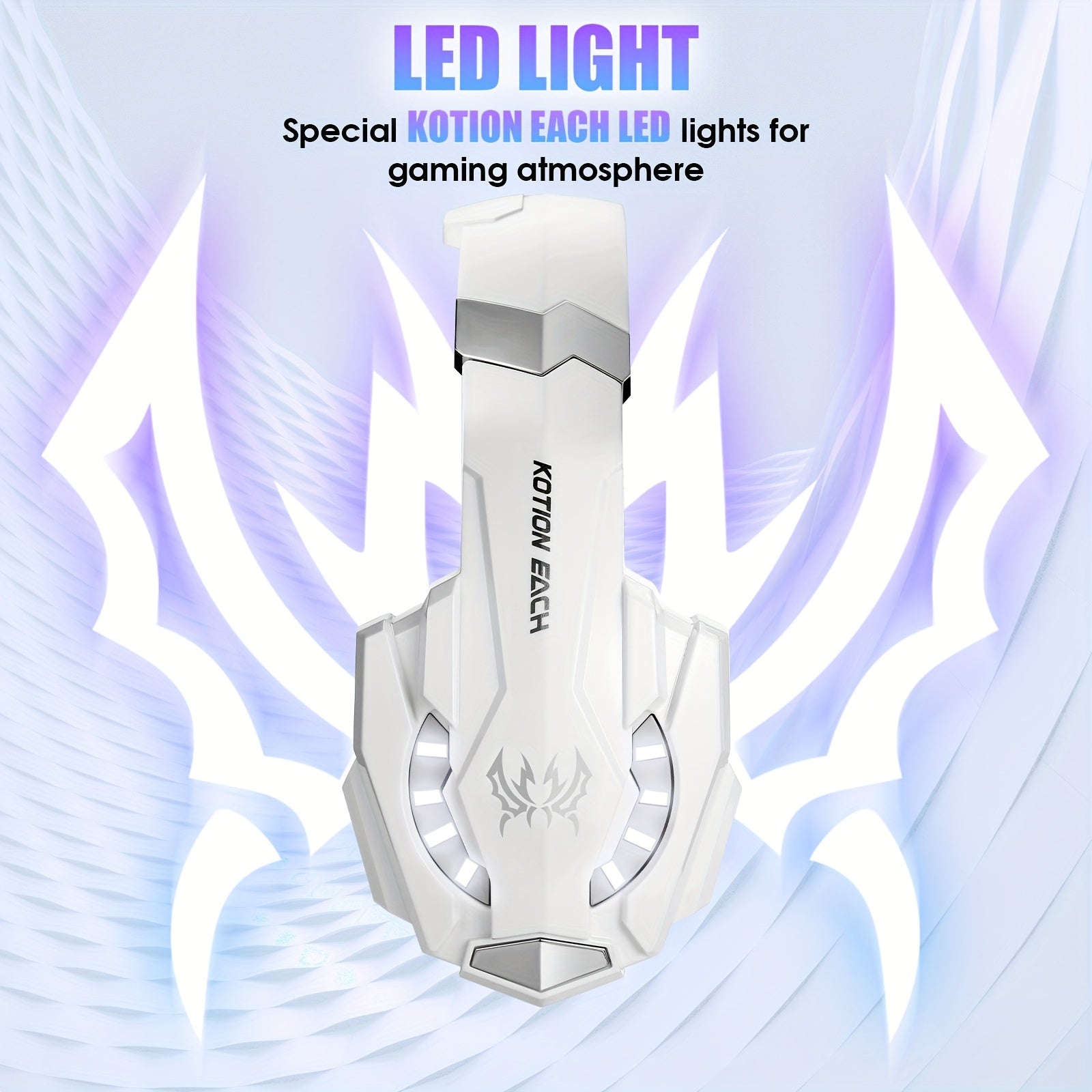G9000 Gaming Headset, Surround Stereo Gaming Headphones with Noise Cancelling Mic, LED Lights & Soft Memory Earmuffs for PS5/ PS4/ Xbox One/Switch/PC Mac Computer Games