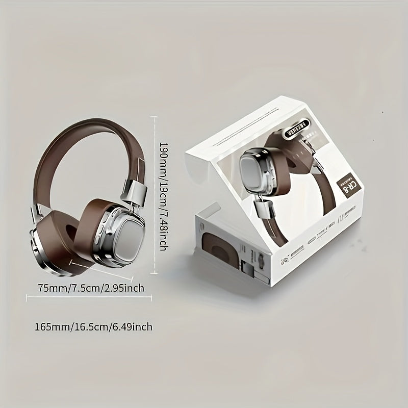 Bluetooth Headphones, HD Stereo Sound Over Ear Headphones with Built-in Microphones, Deep Bass 20 Hours Playtime, Fast Charge BT 5.2 Headset for Adults, School, Travel