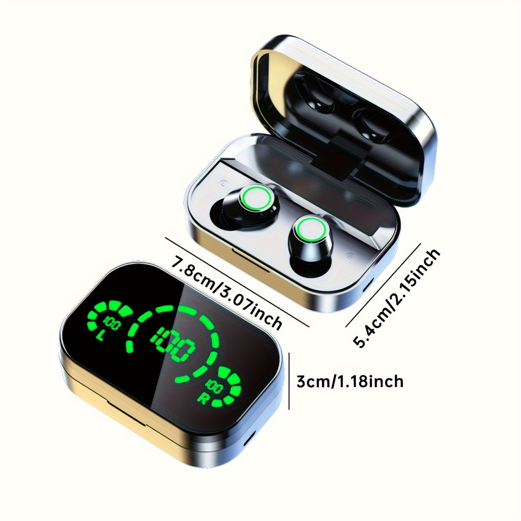 ANKRIYUL Wireless Earbuds Stereo Headset Sport Headphones in Ear Earphones with Charging Case, Wireless 5.4 Ensures Ultra-Stable Low-Latency on Ios/Android. Perfect for Travel, Business Commutes, Outdoor Adventures, And Focus Sessions