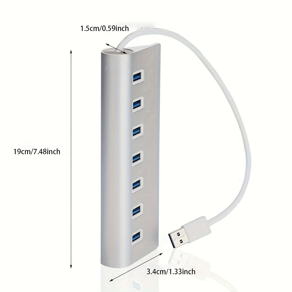 7-Port USB 3.0 Hub for Office with 5Gbps Splitter Extension