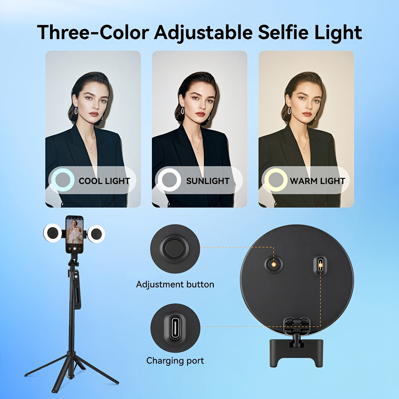 The 2025 Auto-Tracking Phone Tripod Delivers 360° Facial Tracking, Includes A Remote And Fill Lights, Adjusts to Any Height with Its Sturdy Base, Works with Phones/cameras/live Streaming, And Makes A Perfect Holiday Gift.