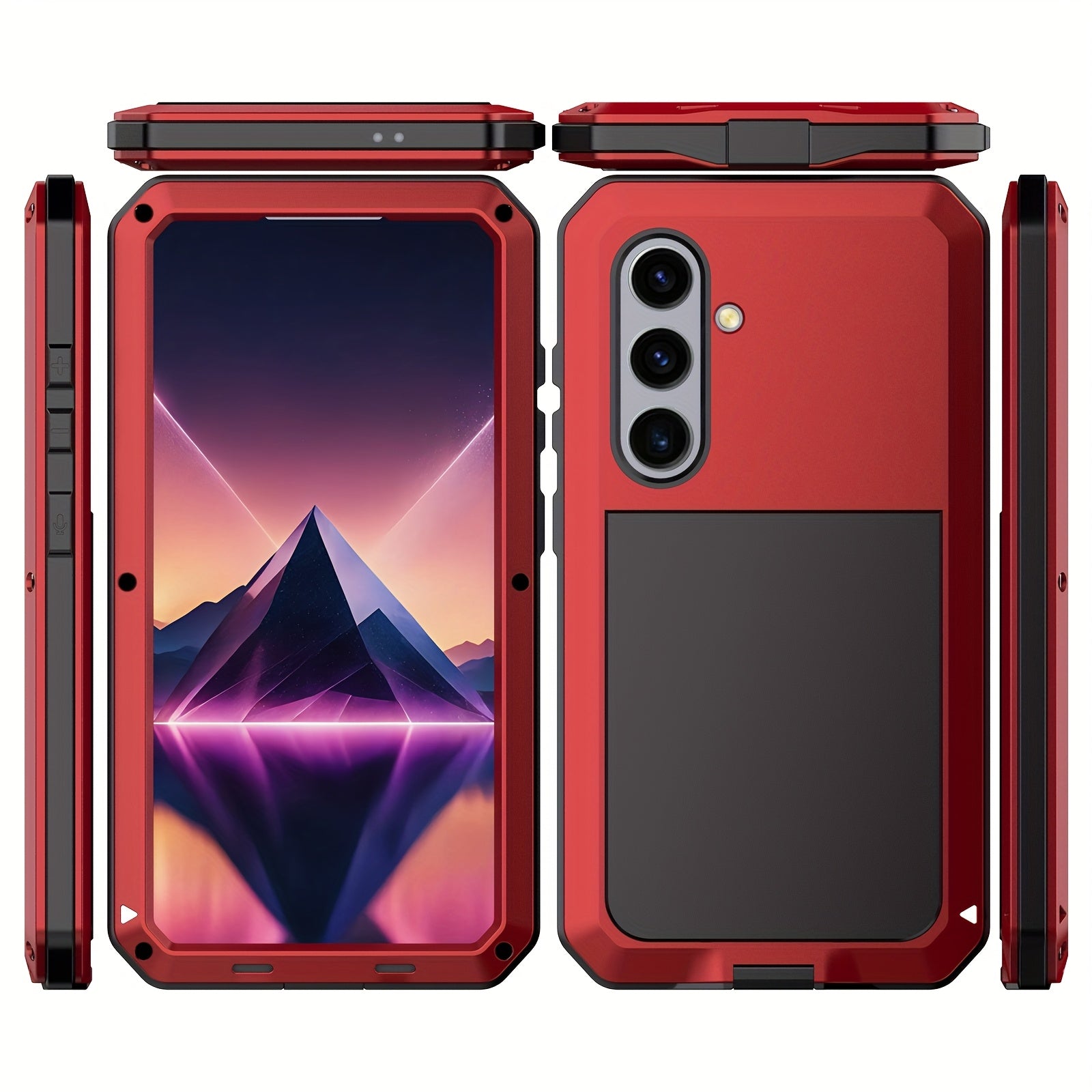 Phone Case - Suitable for Samsung S23Ultra/S24Ultra Heavy Metal Drop Protection Case, Built-In Glass Screen Protector, Dustproof And Shockproof Rugged And Durable