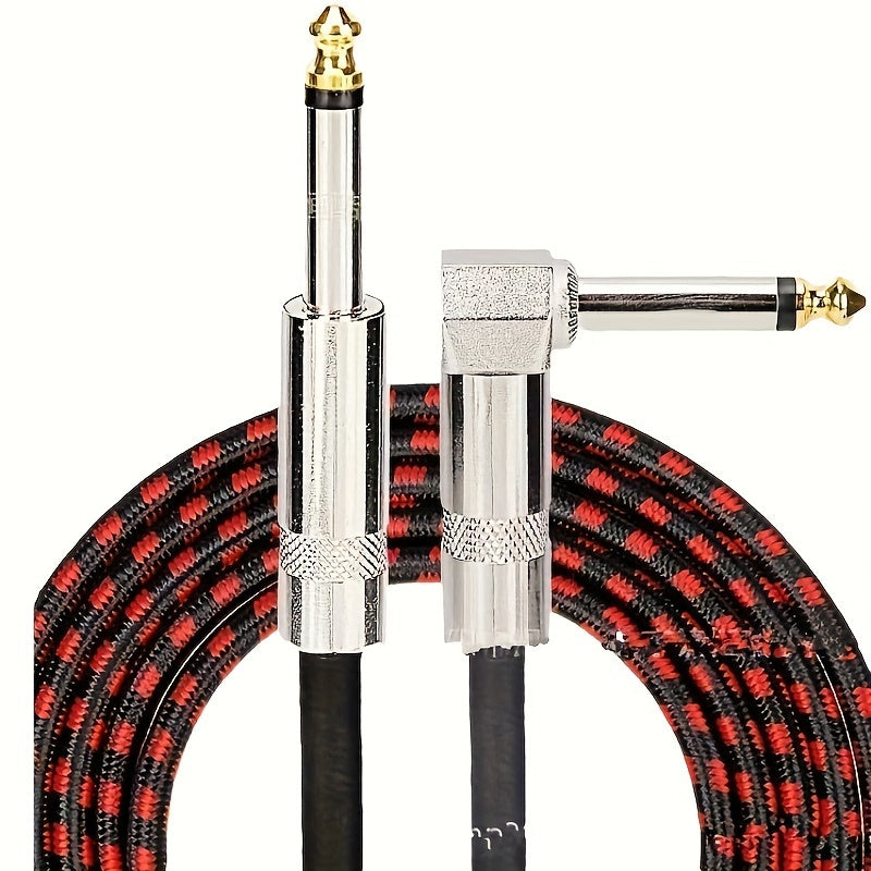 10/20ft High-End Guitar & Bass Amplifier Cable, RCA Connectors, Round Shape, 2024 Model, Durable & Flexible, Compatible with All Instruments, No Power, Non-Polarized