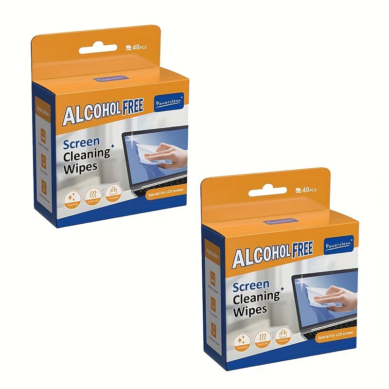 [LCD Screen Cleaning] 40/80 Pieces Per Box Individually Packaged Cleaning - Portable LCD Screen Cleaning for Mobile Phones, Computers, LCD TVs, Tablets, Notebooks, Quick Dust Removal And Stain Removal - Essential Cleaning Tools for The Home
