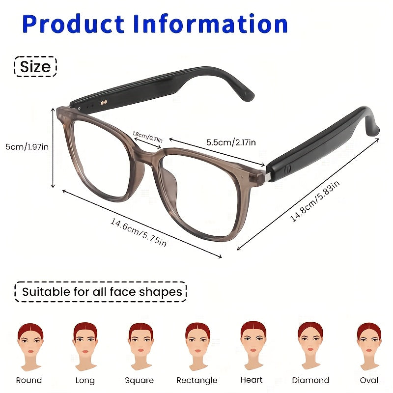 AI Smart Glasses: Smart Glasses That Support Real-time Translation In 160 Languages. These New Multifunctional Audio Glasses Feature Built-in Microphones And Speakers, Delivering High-definition Voice Calls And Hi-Fi Music Quality. They Offer Music